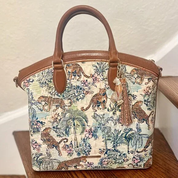 Brahmin Large Duxbury Satchel & Ady Wallet NWT ~ Souvenir Panthera🐆Animal Print - Picture 2 of 9